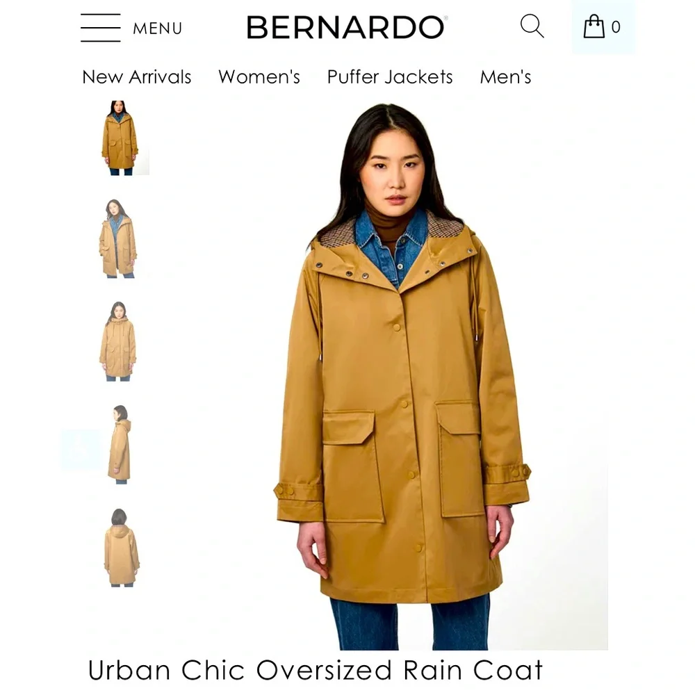 Bernardo Tan Oversized Rain Coat - Picture 1 of 1